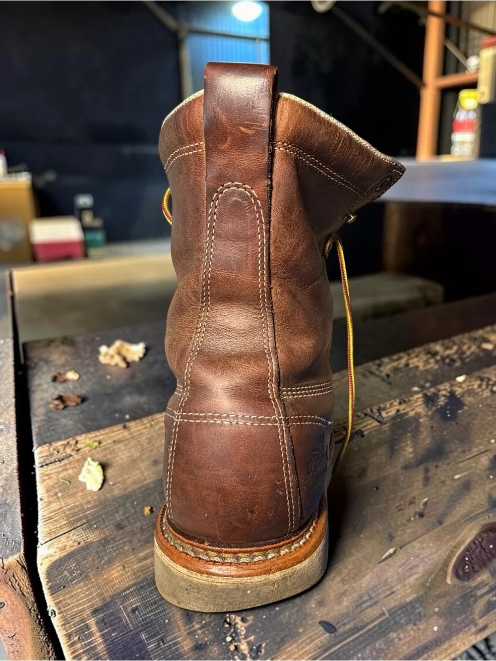 thorogood brown leather